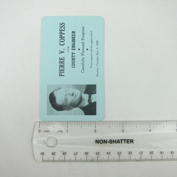 Political Campaign Election Card Darke County Ohio Pierre Coppess Vintage 1940 - Picture 12 of 12